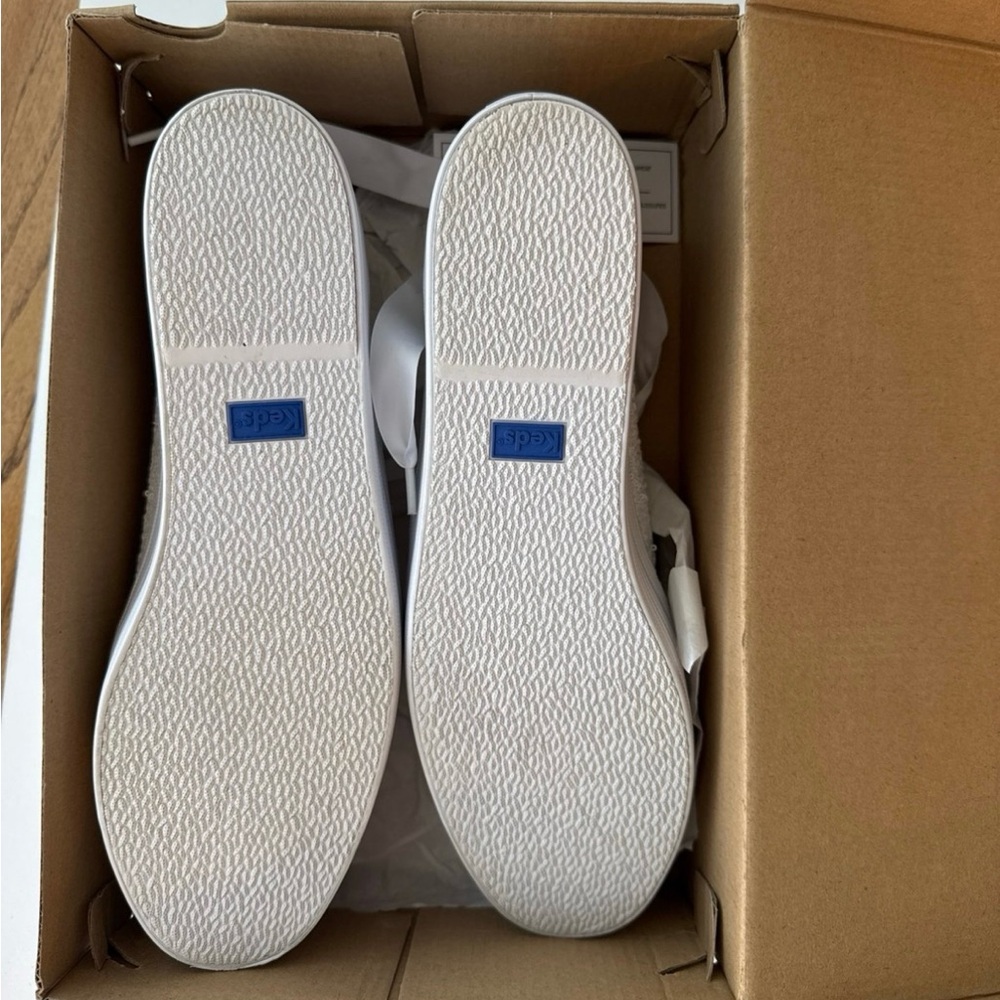 Bridal Keds Triple Up Women's White Sequin sneakers - Picture 3 of 4